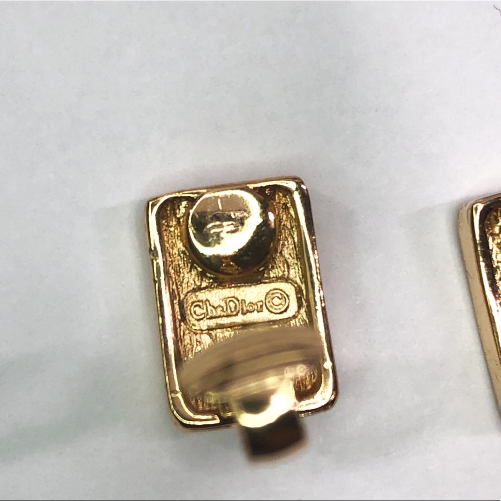 CHRISTIAN DIOR Gold Tone Earrings - Picture 5 of 6